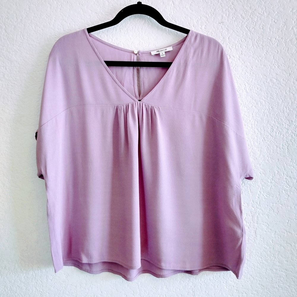 Madewell Oversized Lilac Top Size Medium